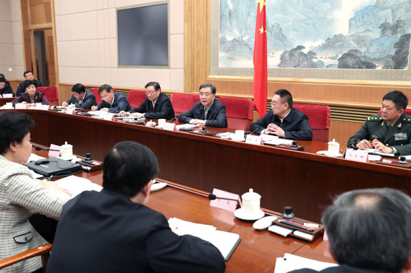 3月23日,国家防汛抗旱总指挥部在北京举行2017年第一次全体会议,国务院副总理、国家防汛抗旱总指挥部总指挥汪洋出席会议并讲话